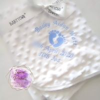 Personalised Baby Bubble Blanket with Birth details