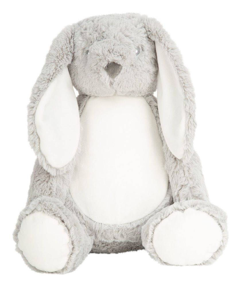 Embroidered Personalised Grey Bunny Teddy Bear