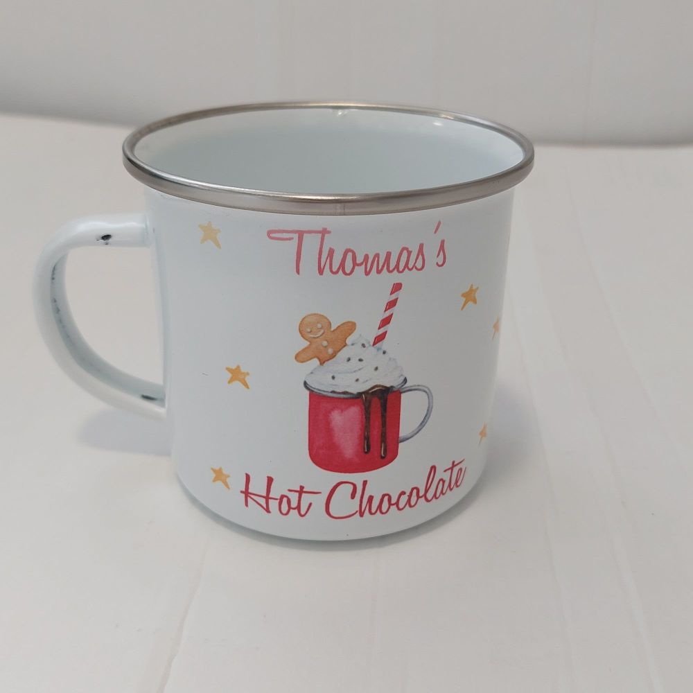 Enamel Hot Chocolate Mug