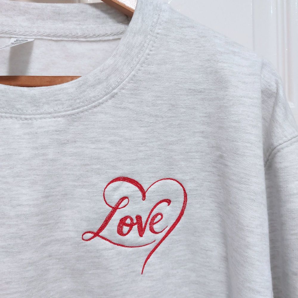 Love Embroidered Jumper