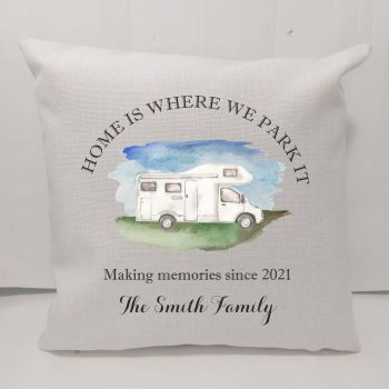 Home is Where You Park it, Personalised Motorhome Cushion