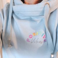 Positive Vibes Cowl Neck Hoodie