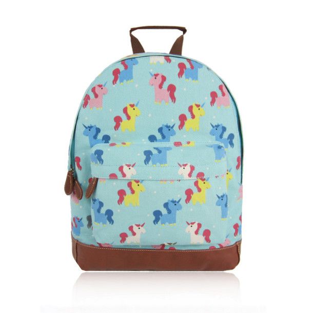 BLANK Unicorn Backpack Rucksack - Turquoise 