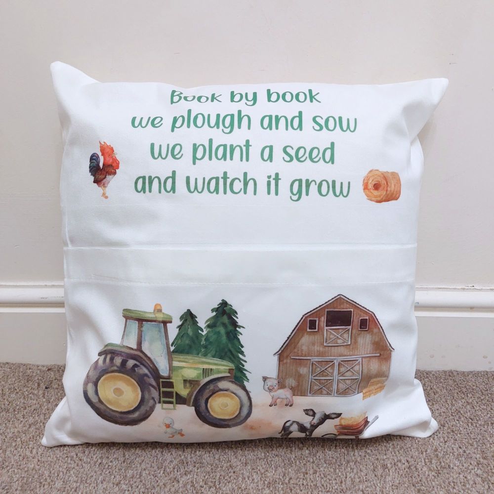 Tractor Farm Themed Book Cushion
