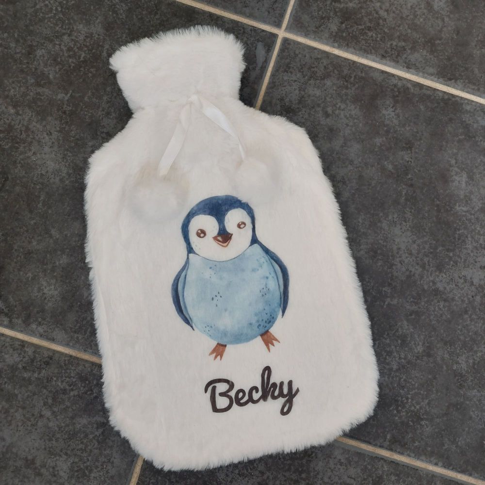 Personalised Penguin Hot Water Bottle