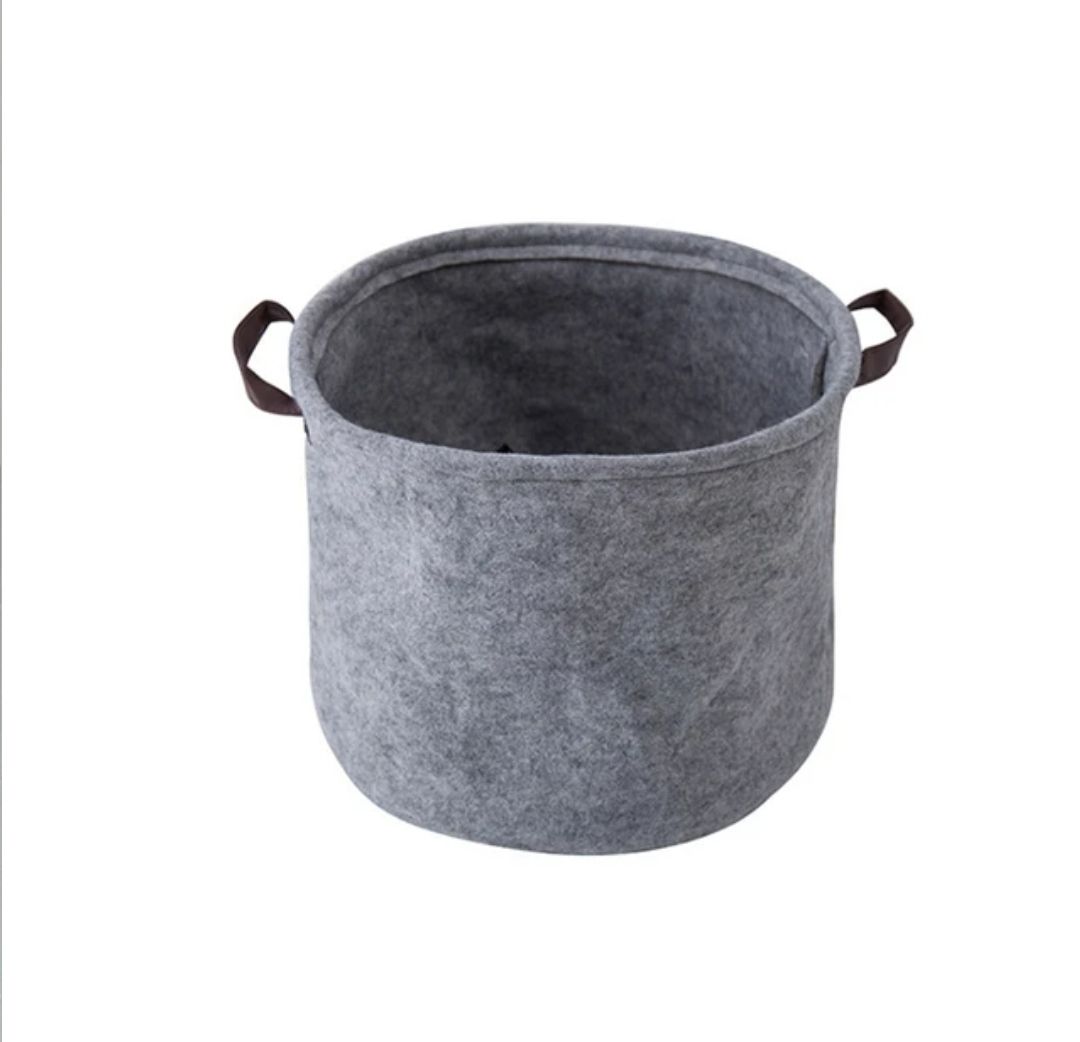 Grey Felt Storage Basket