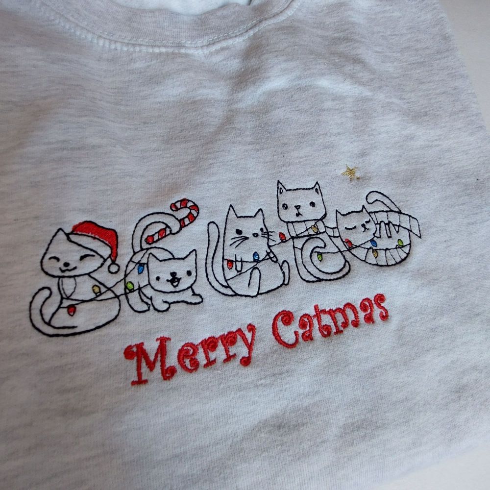 Size Large - Merry Catmas Sweater