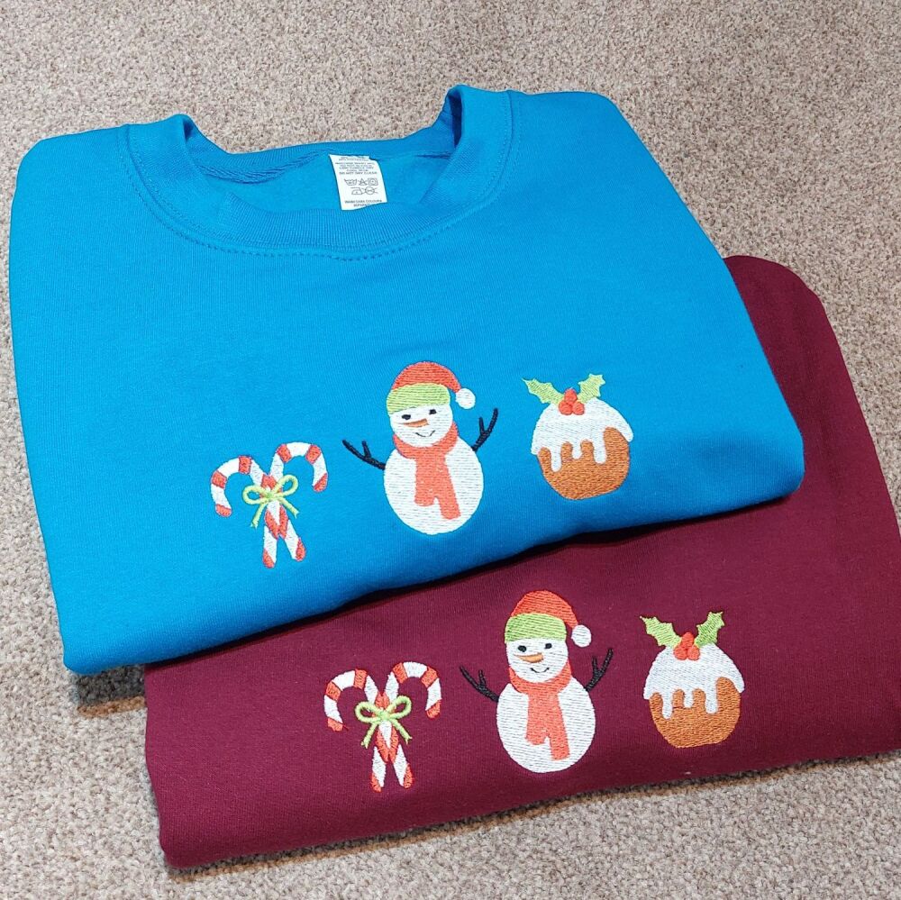Winter Themed Embroidered Christmas Jumper