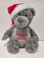Personalised Christmas Santa Teddy Bear