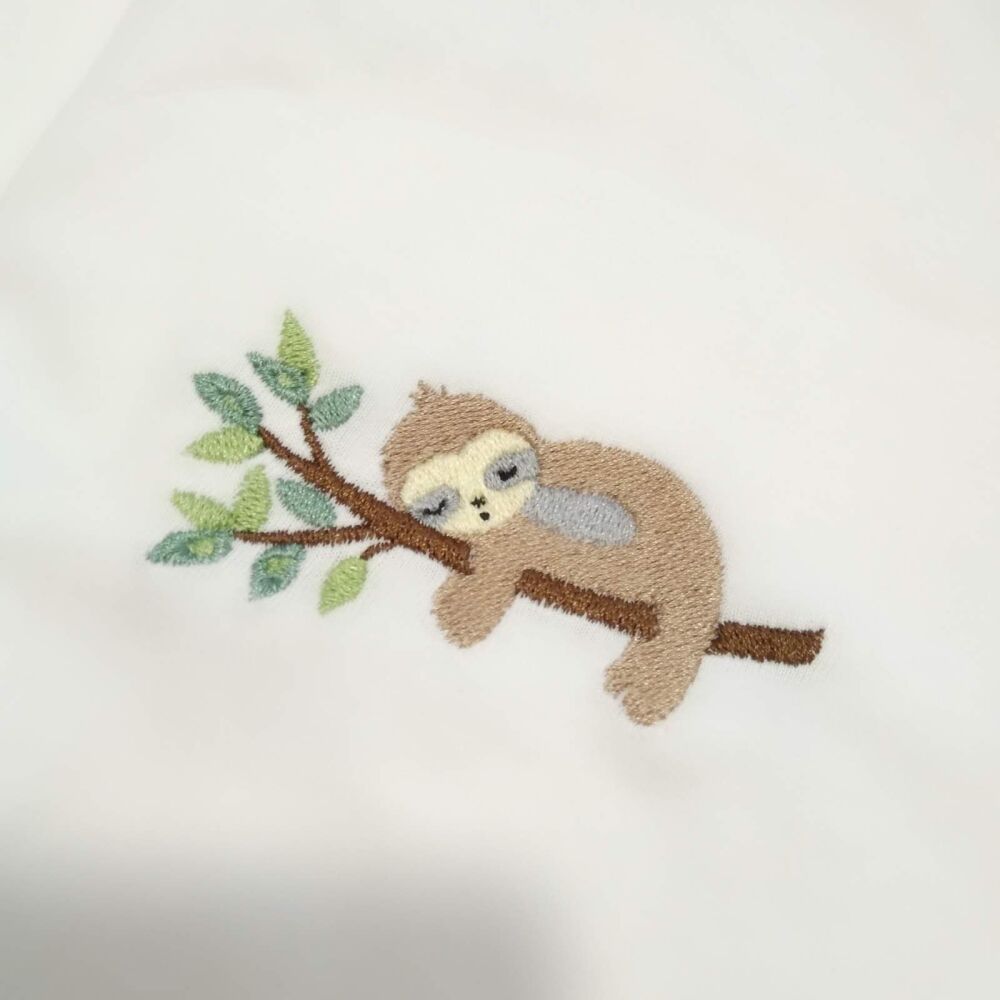 Sloth Embroidered T-Shirt