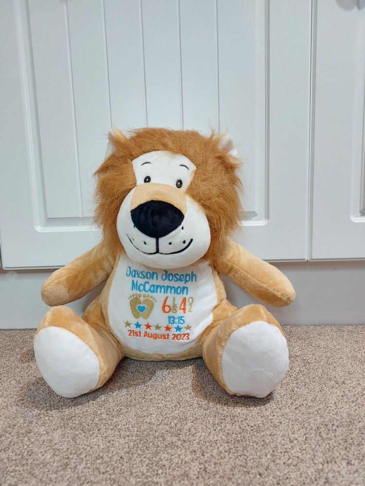 Personalised Lion Teddy Soft Toy