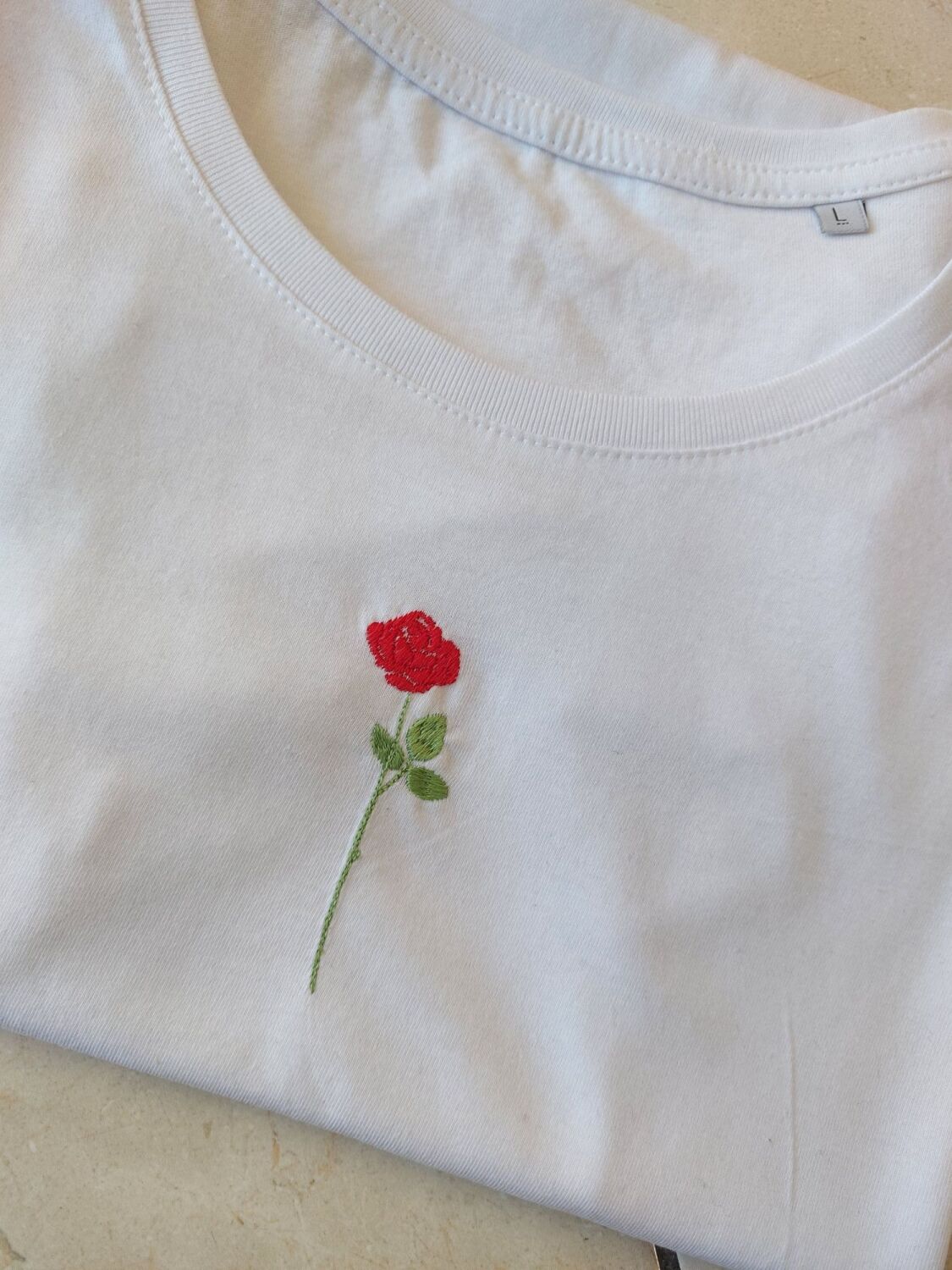 Rose best sale embroidered shirt