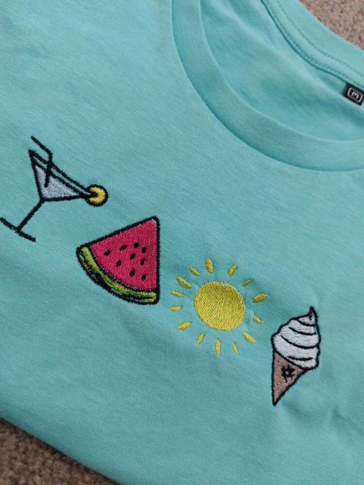 Summer Days Embroidered T-Shirt