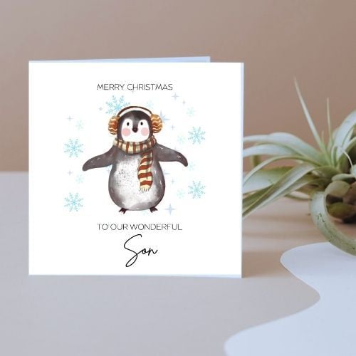 Winter Penguin - Family Christmas Cards