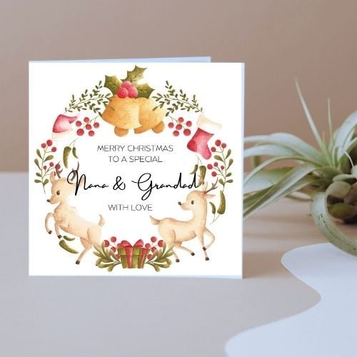 Christmas Wreath - Family Christmas Cards