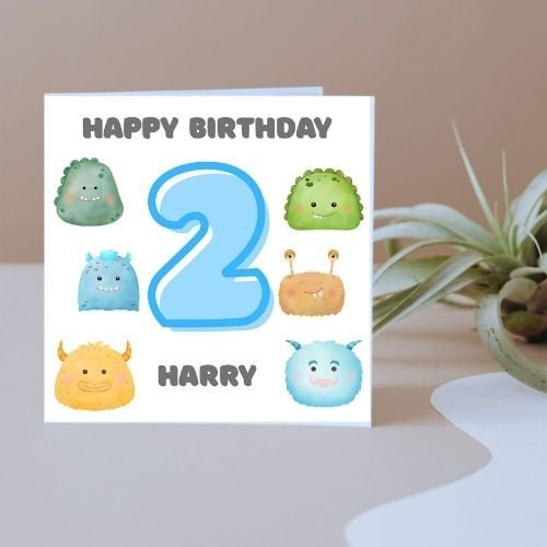 Monster Age Personalised Birthday Card