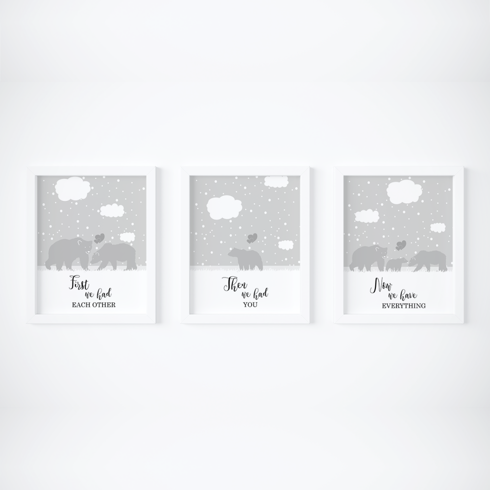 set of 3 nursery prints