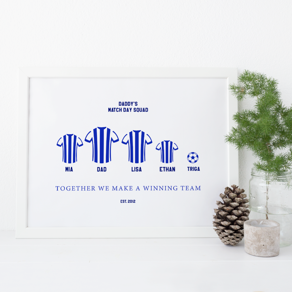 Daddy's Match Day Squad Football Print
