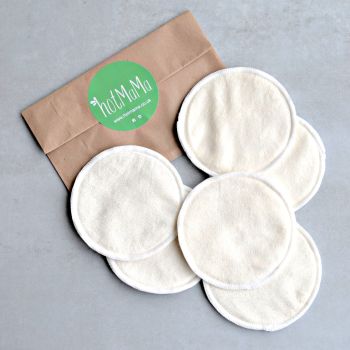 Reusable Bamboo Breast Pads - 3 Pairs - White
