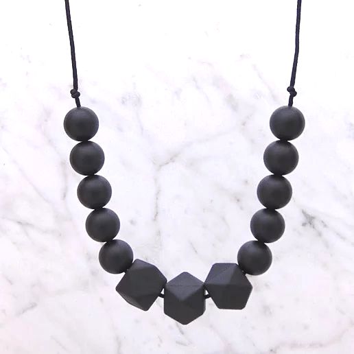 Patience Teething Necklace in Midnight Bla, Teething Necklace, Breastfeedin