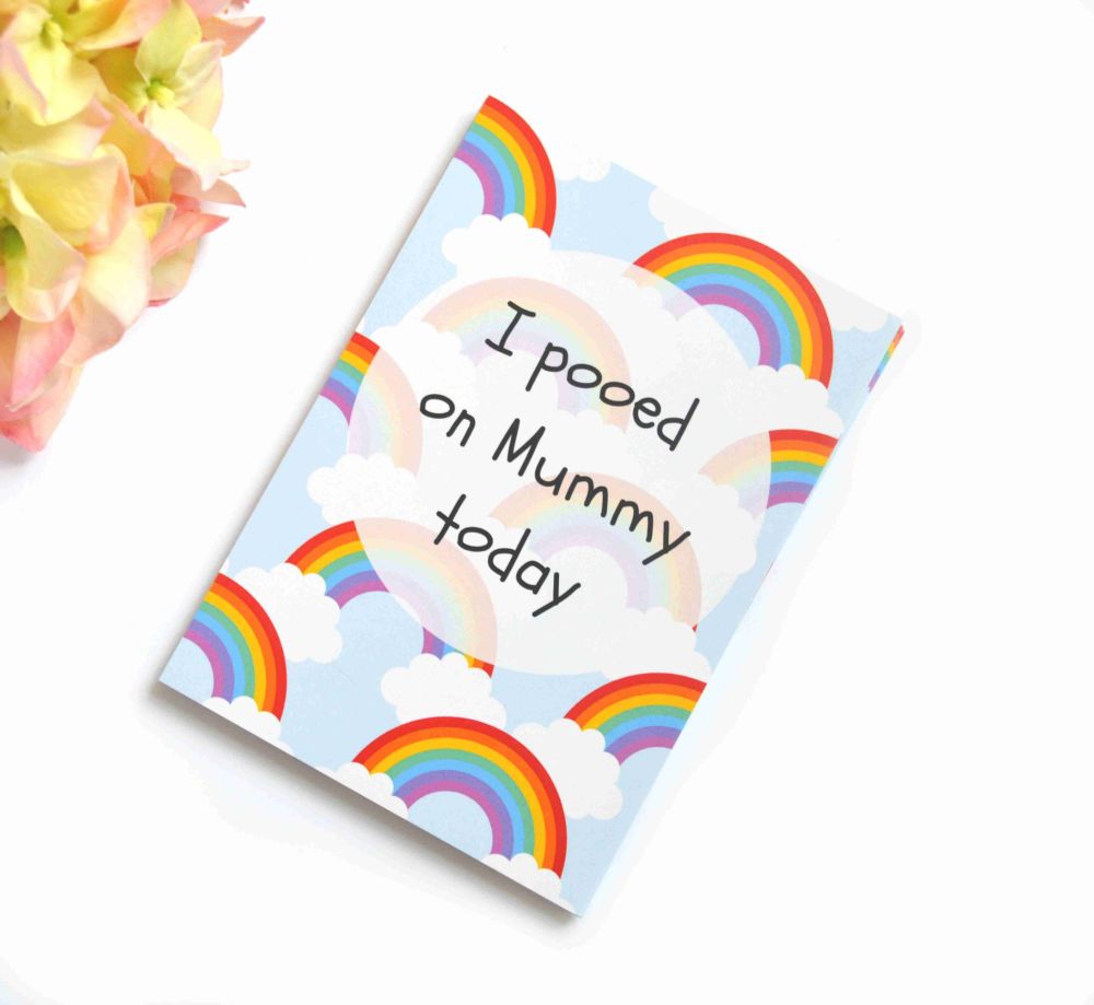 Funny Milestone Cards - Rainbow printed background