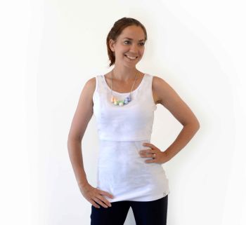 Breastfeeding Vest - White