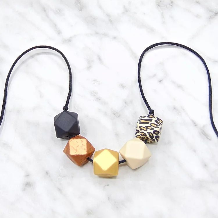 Lou Lou Teething Necklace in Autumn Gold