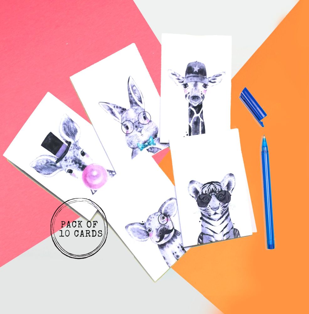<!-- 001 -->Cool Hipster Animal Cards