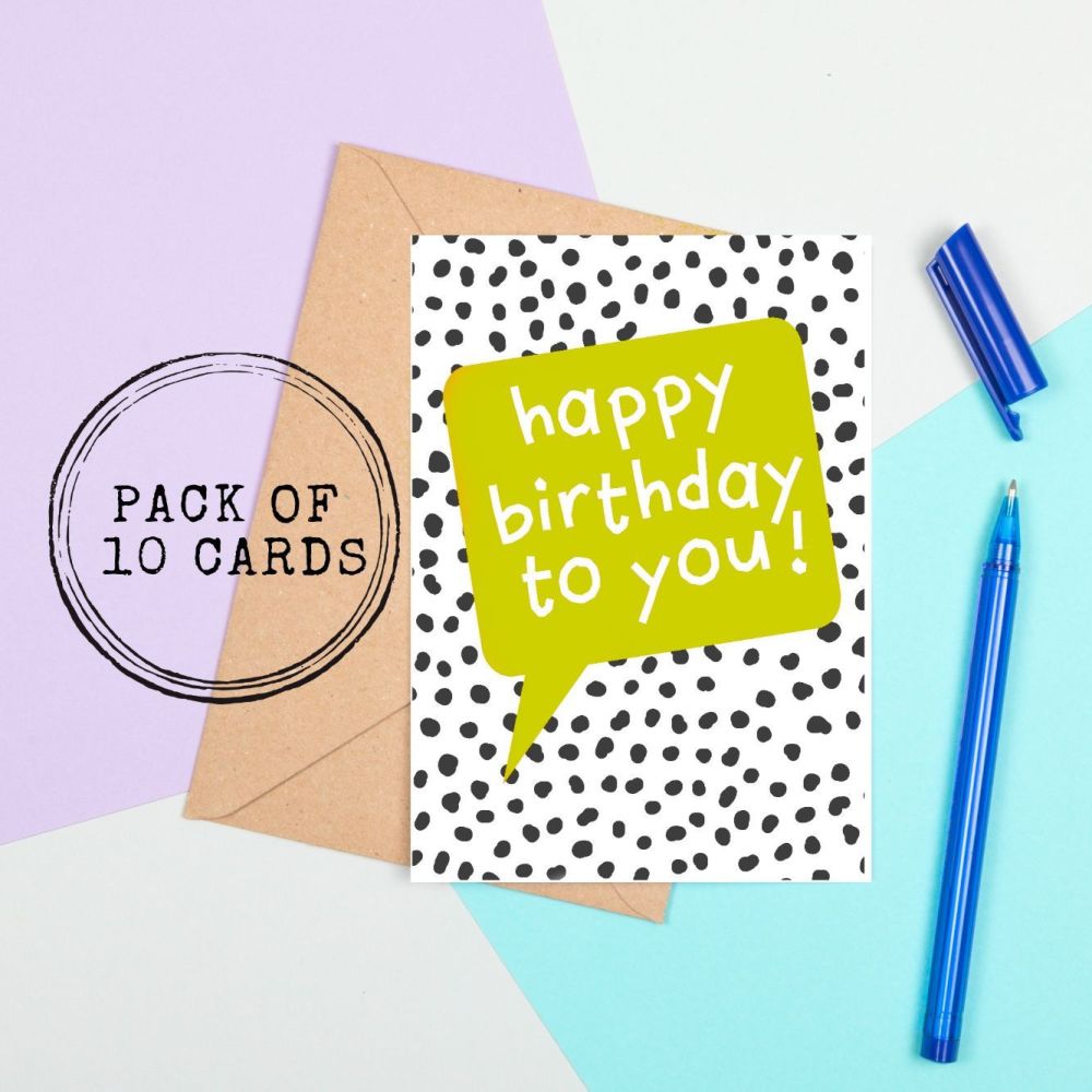  Bright Birthday Cards - Speech Bubble Style