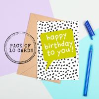 <!-- 020 --> Bright Birthday Cards - Speech Bubble Style
