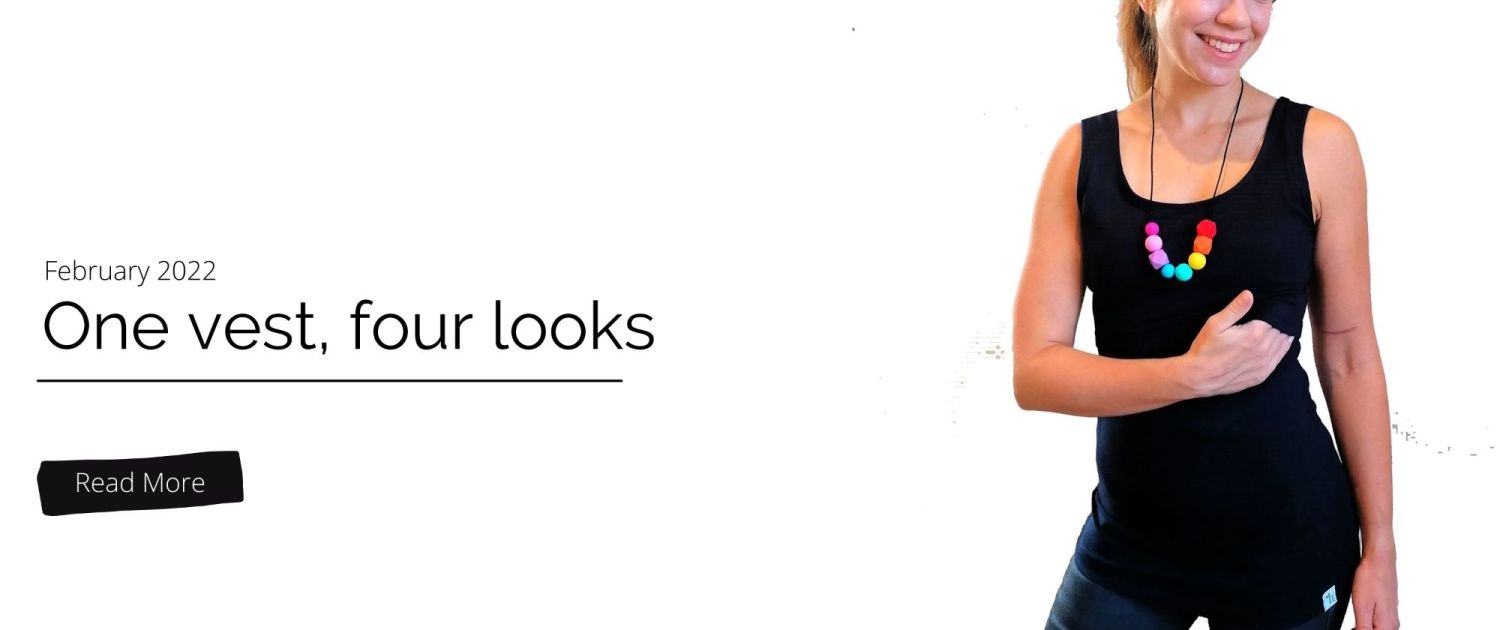 One breastfeeding vest, four looks hotMaMa breastfeeding vests and nursing vests, lift the