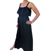 <!-- 098 --> Maxi Ruffle Dress in Black