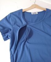 <!-- 038 -->Breastfeeding Tops -  Blue with zip breastfeeding access