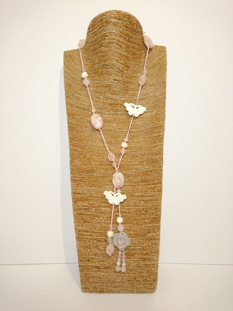 Silk knotted lariat
