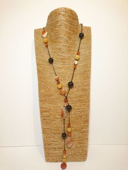 Silk knotted lariat