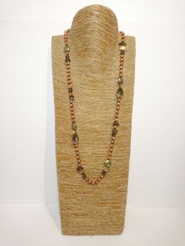 Silk  knotted necklace