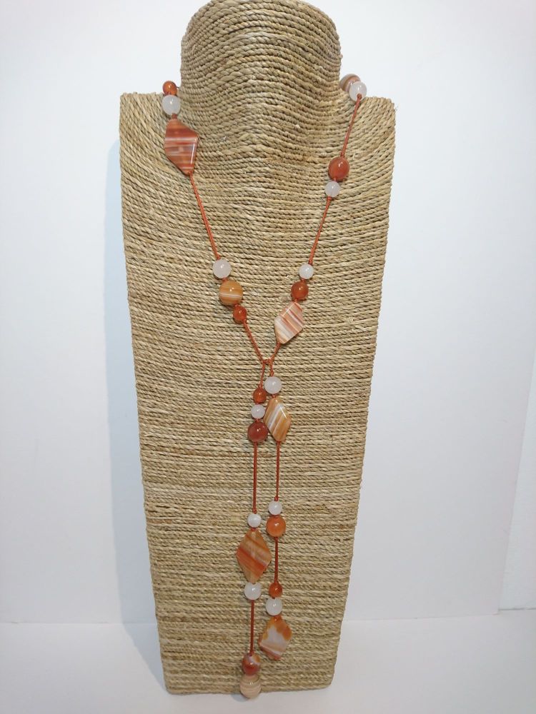 Silk knotted lariat 