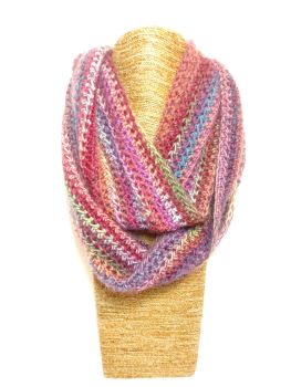 Crocheted infinity scarf
