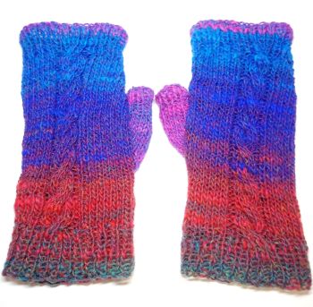  Cable Fingerless Gloves