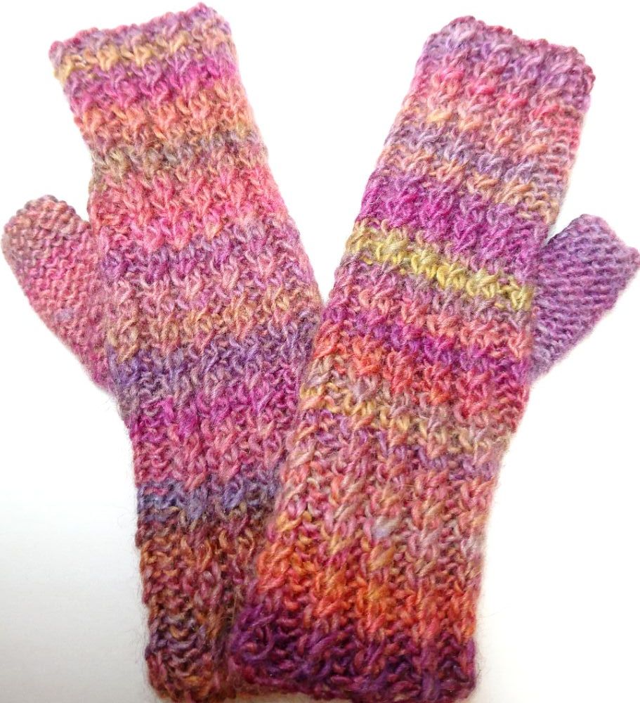 Twisted Rib Fingerless Gloves