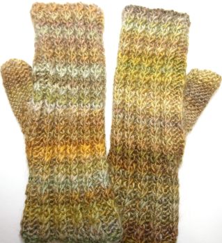 Twisted Rib Fingerless Gloves