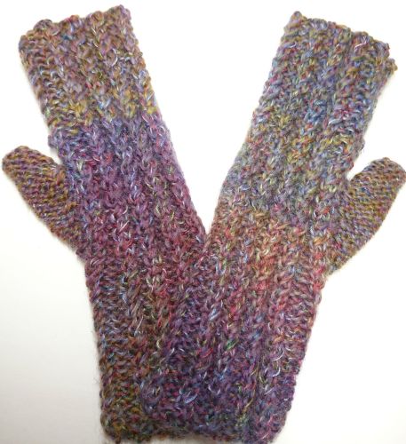 Twisted Rib Fingerless Gloves