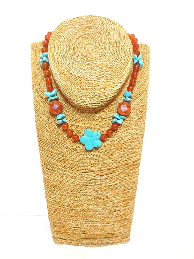 Silk  knotted adjustable necklace