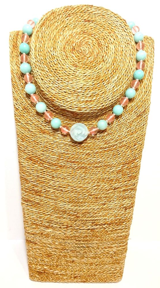 Silk  knotted adjustable necklace