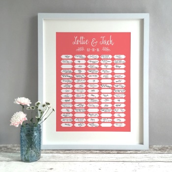 Tags Personalised Wedding Guest Book Print Alternative