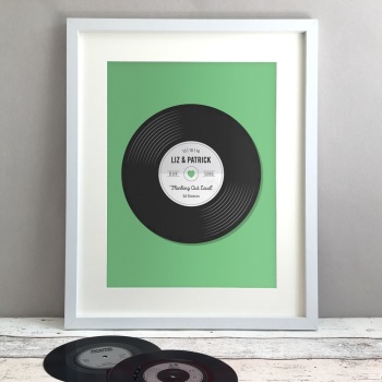 Record Personalised Wedding Gift Print