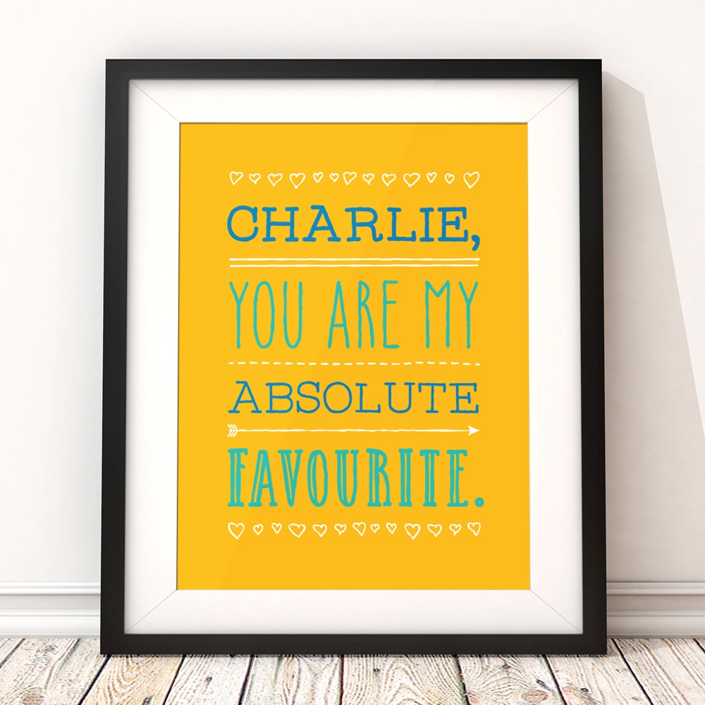 My Favourite Friend Partner Personalised Print