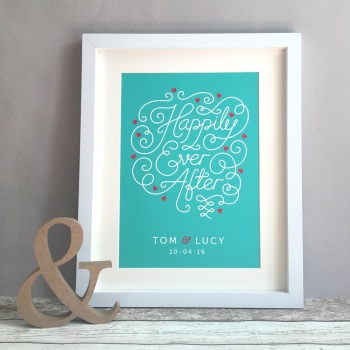 Happily Ever After Personalised Wedding Gift Print