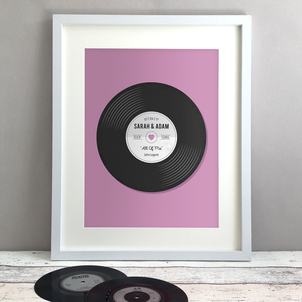 Record Personalised Anniversary Gift Print