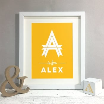 Letter Name Kids Room Personalised Print